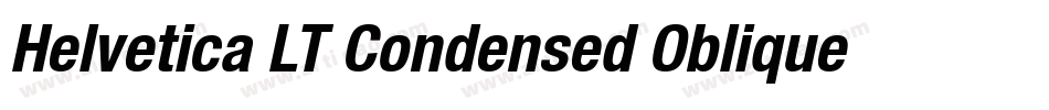 Helvetica LT Condensed Oblique字体转换